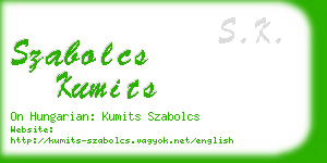 szabolcs kumits business card